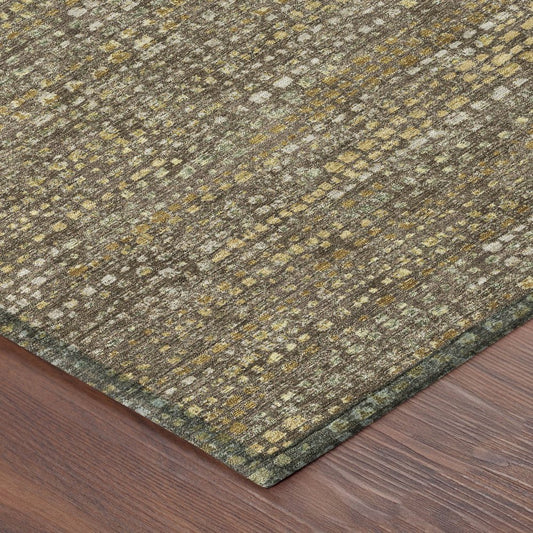 8' X 10' Chocolate And Brown Abstract Washable Indoor Outdoor Area Rug HomeRoots