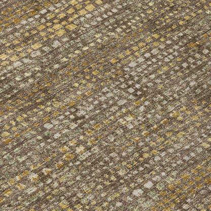 8' X 10' Chocolate And Brown Abstract Washable Indoor Outdoor Area Rug HomeRoots
