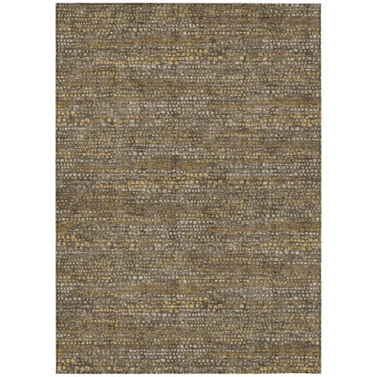 9' X 12' Chocolate And Brown Abstract Washable Indoor Outdoor Area Rug HomeRoots