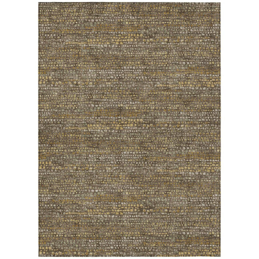 9' X 12' Chocolate And Brown Abstract Washable Indoor Outdoor Area Rug HomeRoots