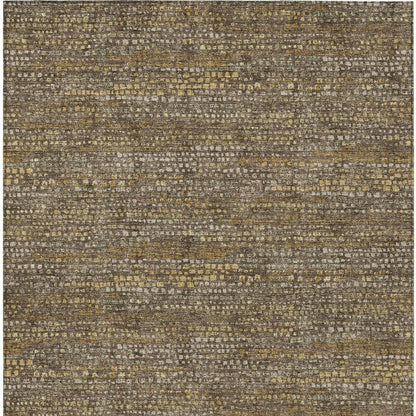10' X 14' Chocolate And Brown Abstract Washable Indoor Outdoor Area Rug