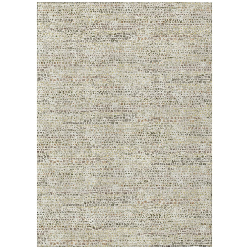 5' X 8' Ivory And Beige Abstract Washable Indoor Outdoor Area Rug HomeRoots