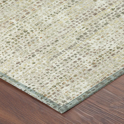 5' X 8' Ivory And Beige Abstract Washable Indoor Outdoor Area Rug HomeRoots