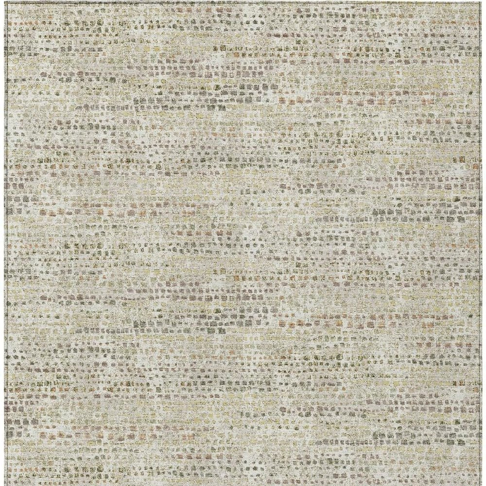 9' X 12' Ivory And Beige Abstract Washable Indoor Outdoor Area Rug HomeRoots