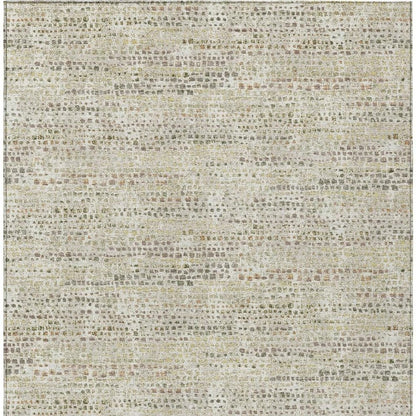 9' X 12' Ivory And Beige Abstract Washable Indoor Outdoor Area Rug HomeRoots