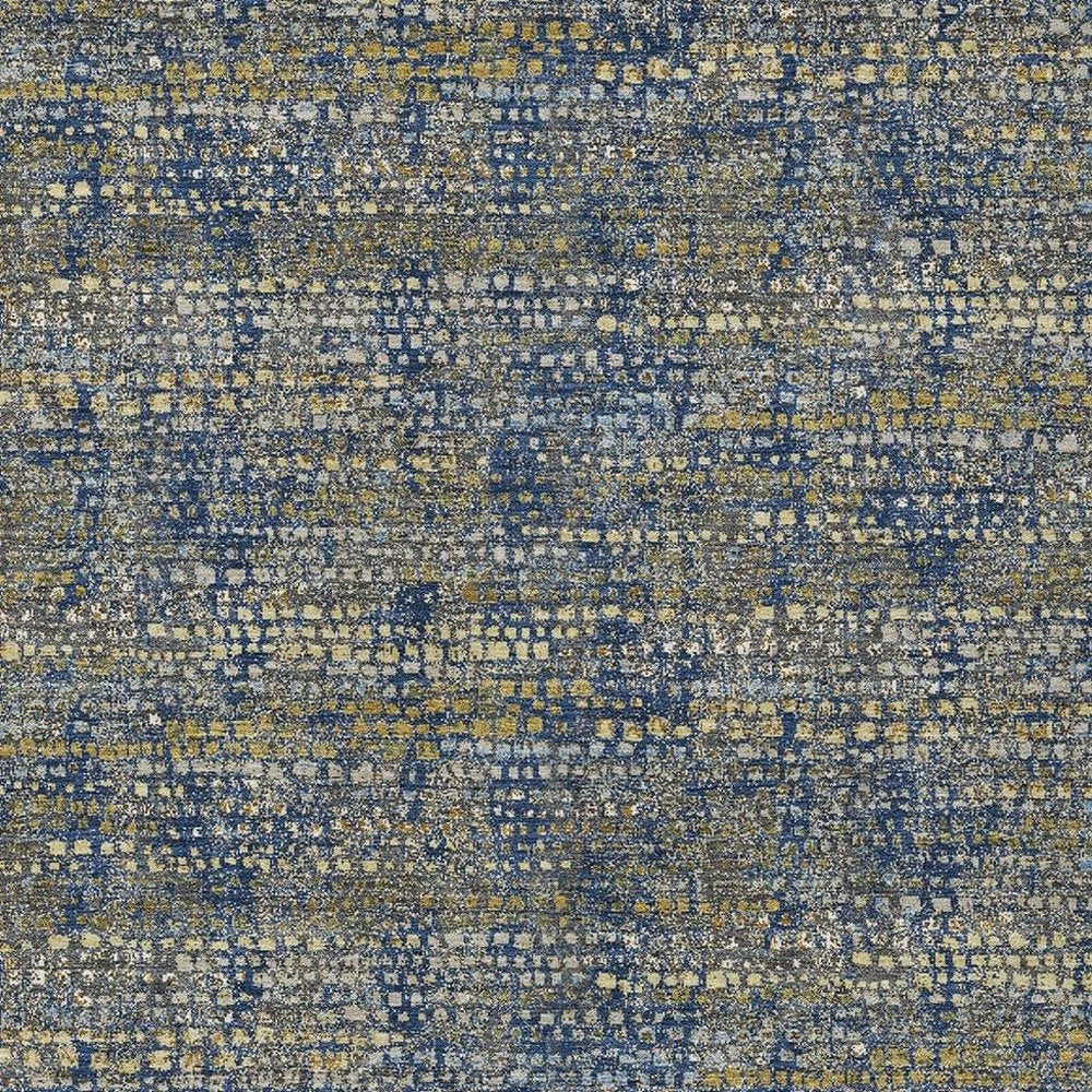 3' X 5' Navy Blue And Blue Abstract Washable Indoor Outdoor Area Rug HomeRoots