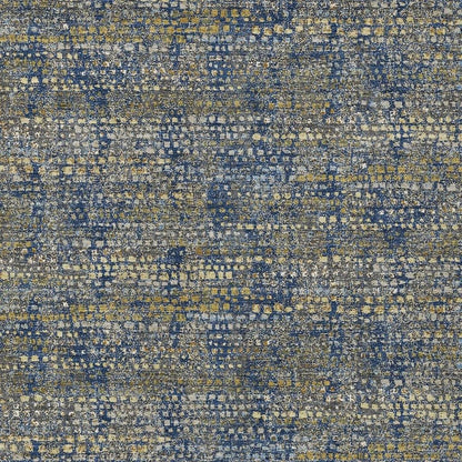 3' X 5' Navy Blue And Blue Abstract Washable Indoor Outdoor Area Rug HomeRoots