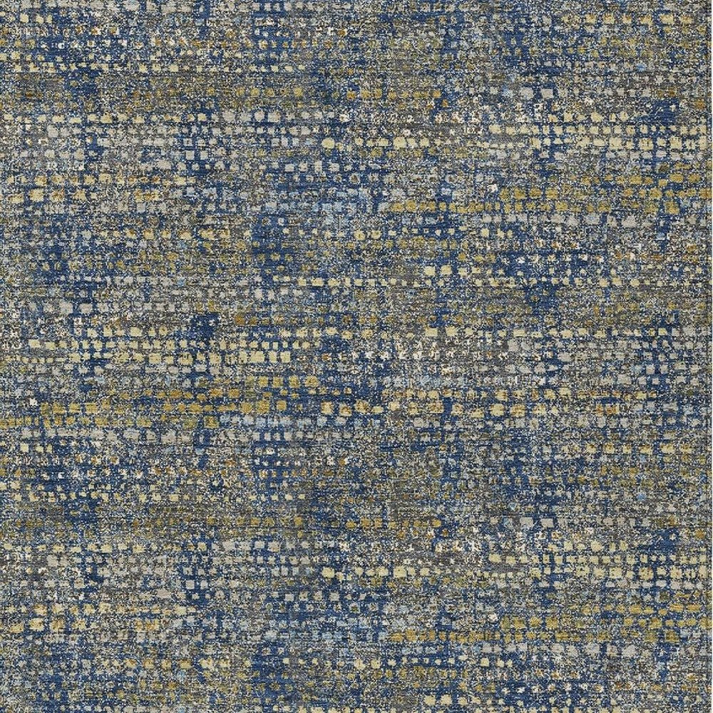 8' X 10' Navy Blue And Blue Abstract Washable Indoor Outdoor Area Rug HomeRoots