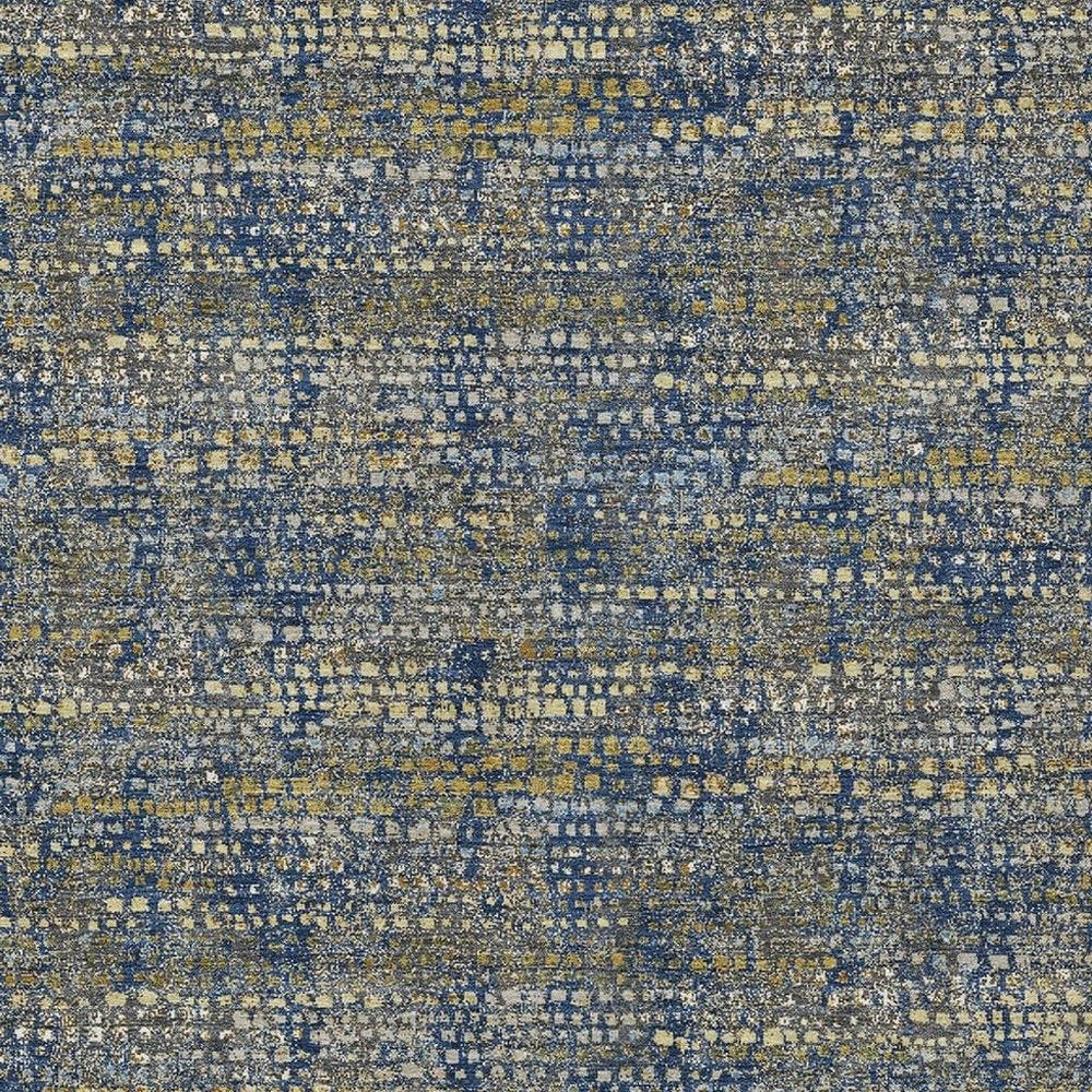 10' X 14' Navy Blue And Blue Abstract Washable Indoor Outdoor Area Rug HomeRoots