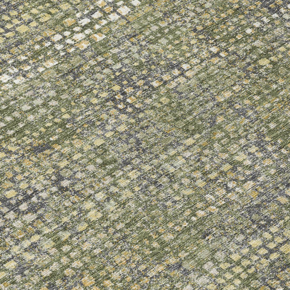 8' X 10' Olive Green And Green Abstract Washable Indoor Outdoor Area Rug HomeRoots