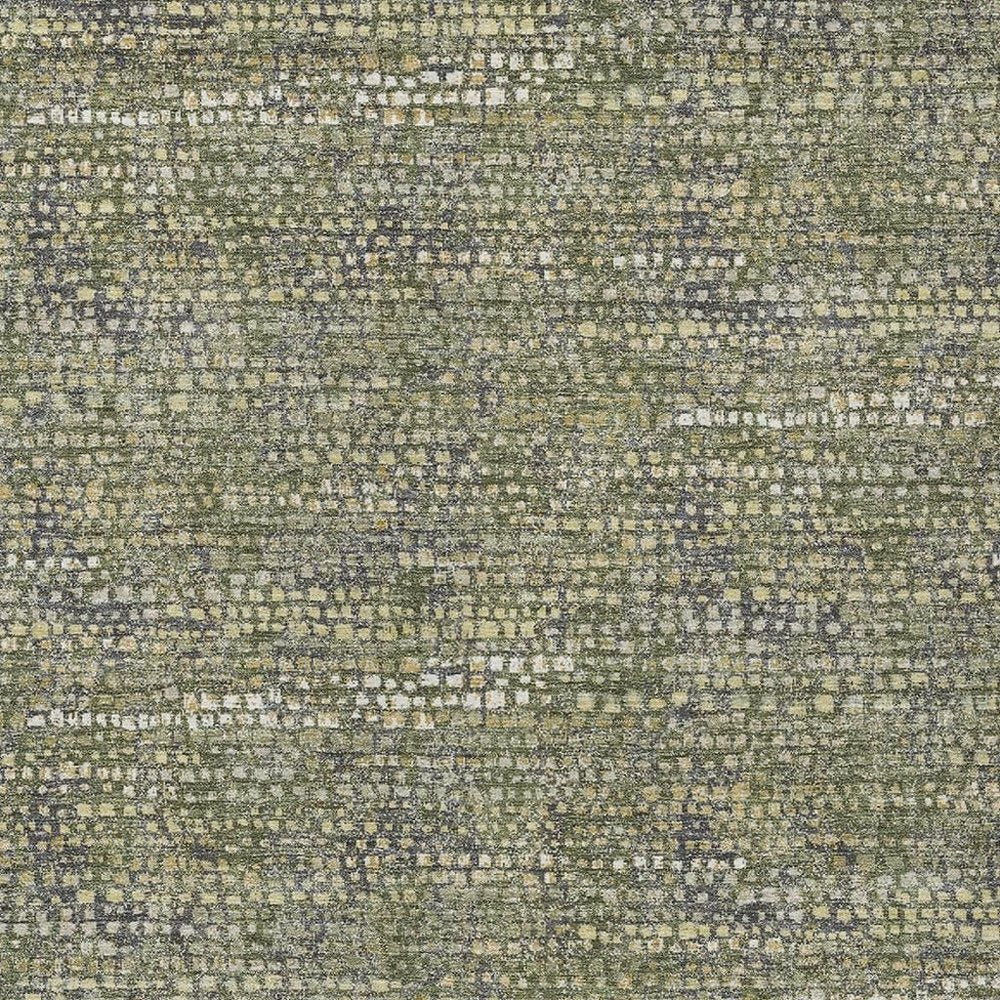 9' X 12' Olive Green And Green Abstract Washable Indoor Outdoor Area Rug HomeRoots