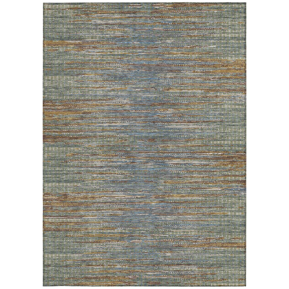 8' X 10' Green And Gray Abstract Washable Indoor Outdoor Area Rug HomeRoots