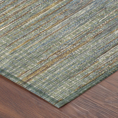 8' X 10' Green And Gray Abstract Washable Indoor Outdoor Area Rug HomeRoots