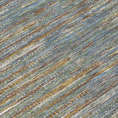 8' X 10' Green And Gray Abstract Washable Indoor Outdoor Area Rug HomeRoots