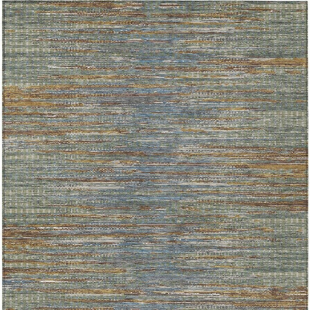 10' X 14' Green And Gray Abstract Washable Indoor Outdoor Area Rug HomeRoots