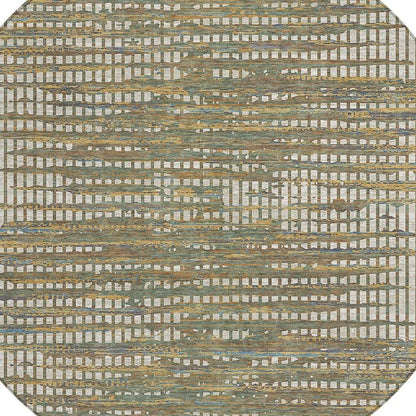 8' Beige And Brown Round Abstract Washable Indoor Outdoor Area Rug HomeRoots