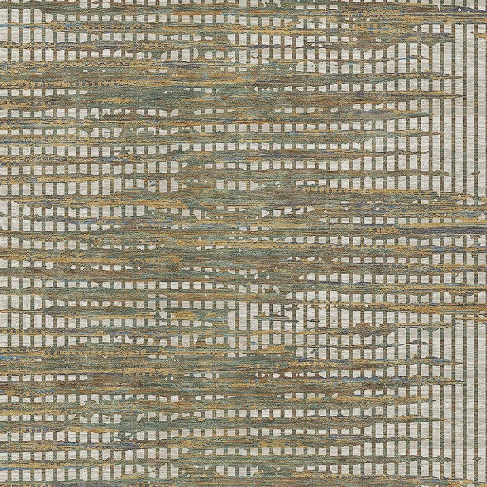 8' X 10' Beige And Brown Abstract Washable Indoor Outdoor Area Rug HomeRoots