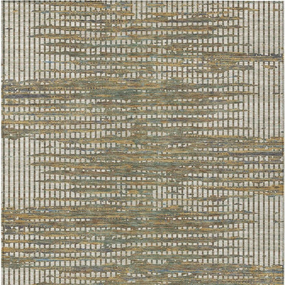 8' X 10' Beige And Brown Abstract Washable Indoor Outdoor Area Rug HomeRoots