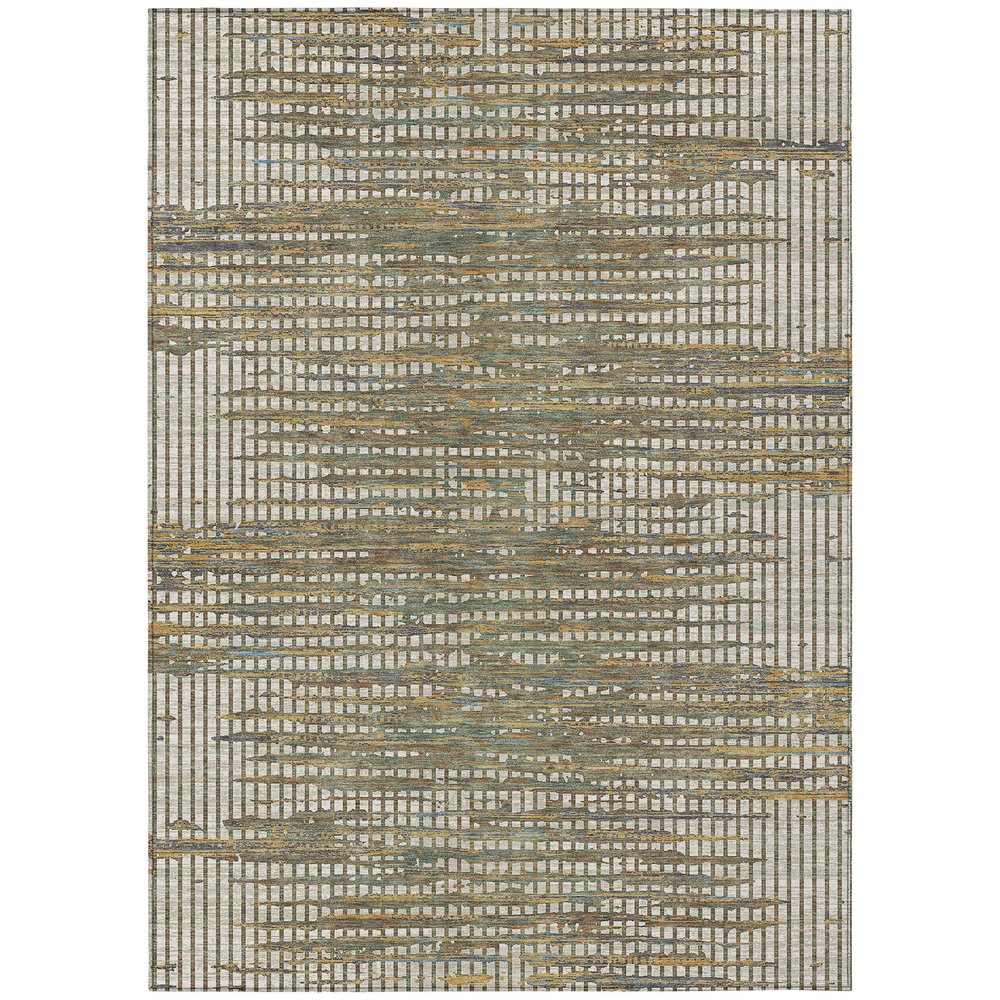 8' X 10' Beige And Brown Abstract Washable Indoor Outdoor Area Rug HomeRoots