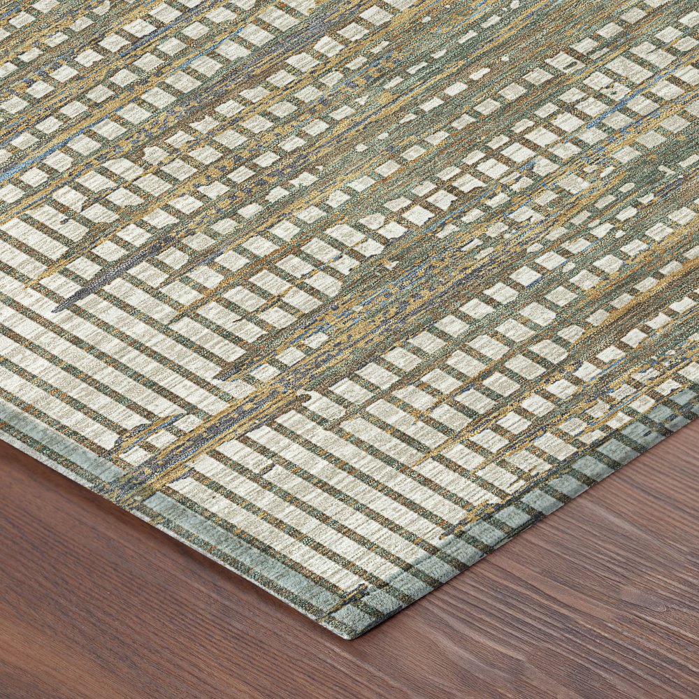 8' X 10' Beige And Brown Abstract Washable Indoor Outdoor Area Rug HomeRoots