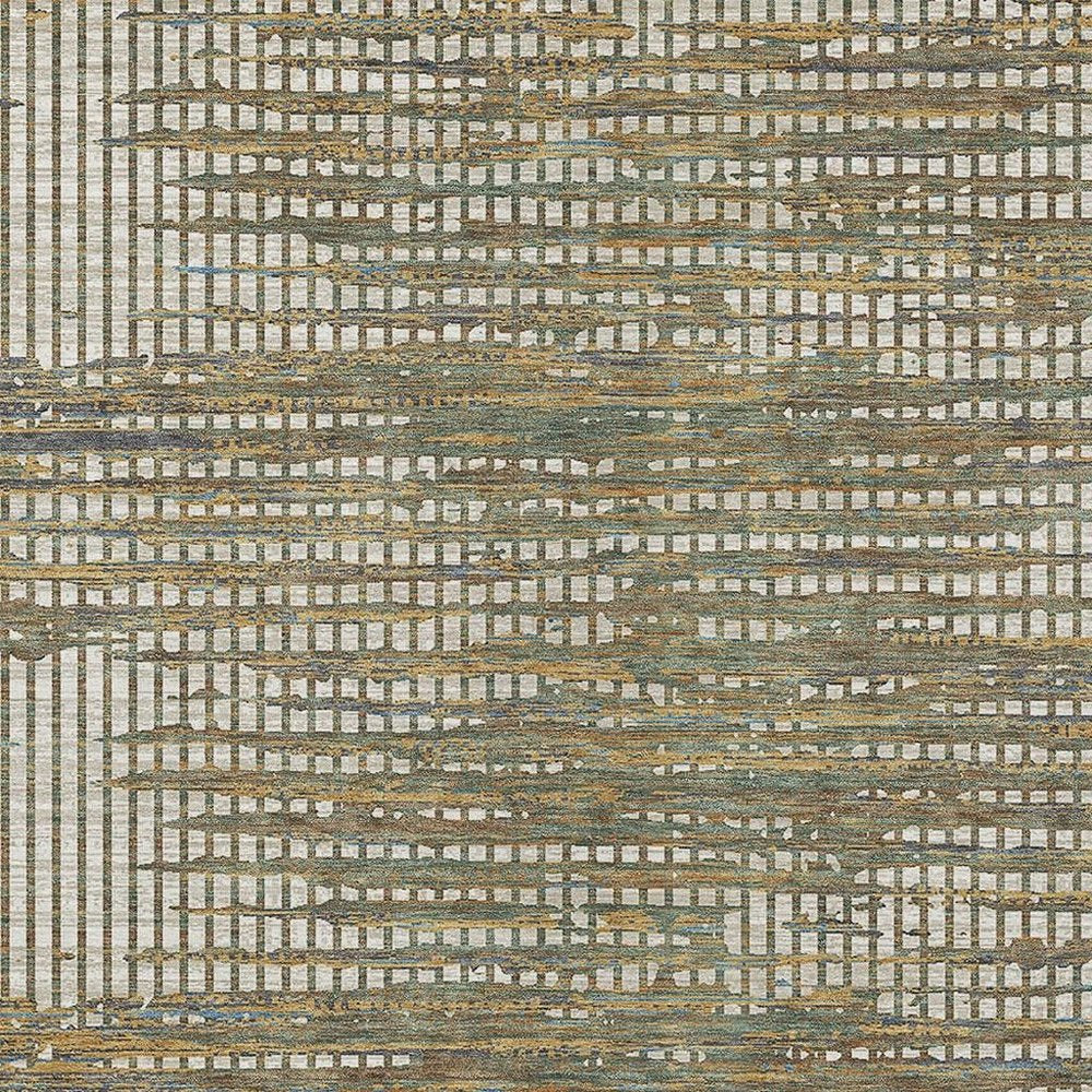9' X 12' Beige And Brown Abstract Washable Indoor Outdoor Area Rug HomeRoots