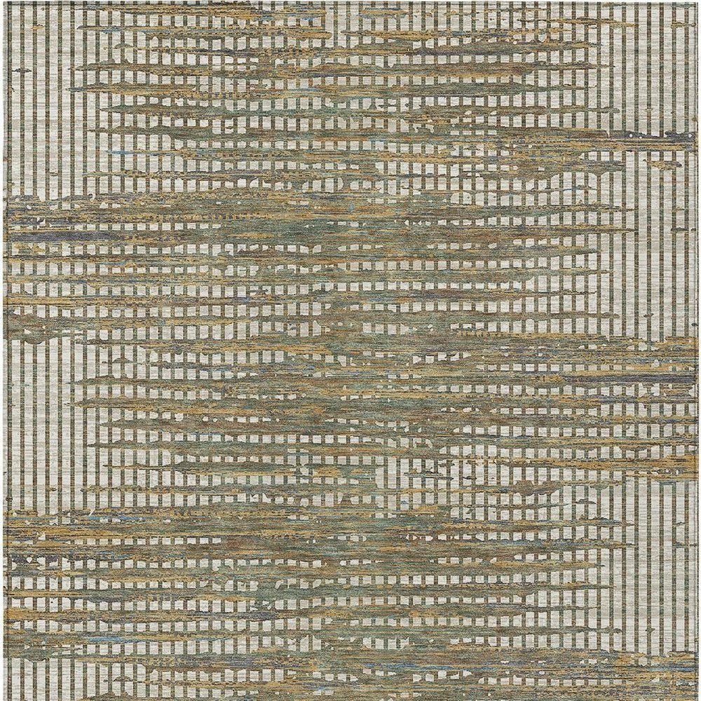 9' X 12' Beige And Brown Abstract Washable Indoor Outdoor Area Rug HomeRoots