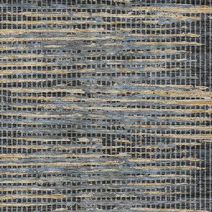3' X 5' Black And Graphite Abstract Washable Indoor Outdoor Area Rug HomeRoots