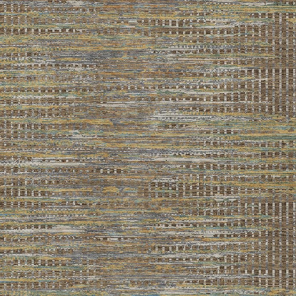 3' X 5' Brown And Taupe Abstract Washable Indoor Outdoor Area Rug HomeRoots