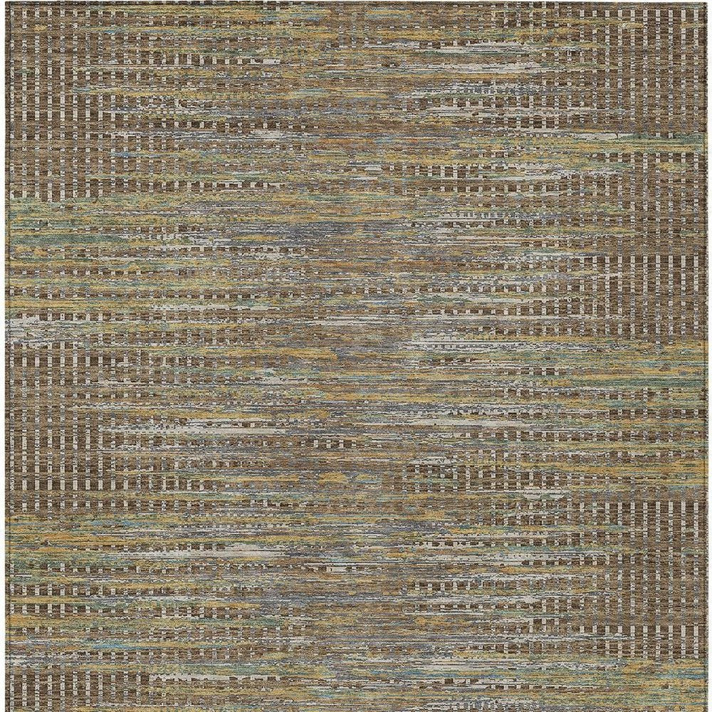3' X 5' Brown And Taupe Abstract Washable Indoor Outdoor Area Rug HomeRoots