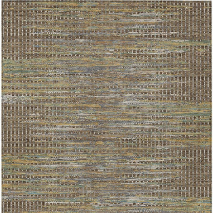 3' X 5' Brown And Taupe Abstract Washable Indoor Outdoor Area Rug HomeRoots