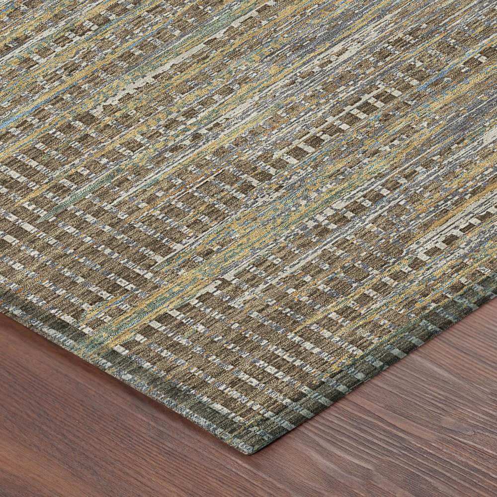 3' X 5' Brown And Taupe Abstract Washable Indoor Outdoor Area Rug HomeRoots