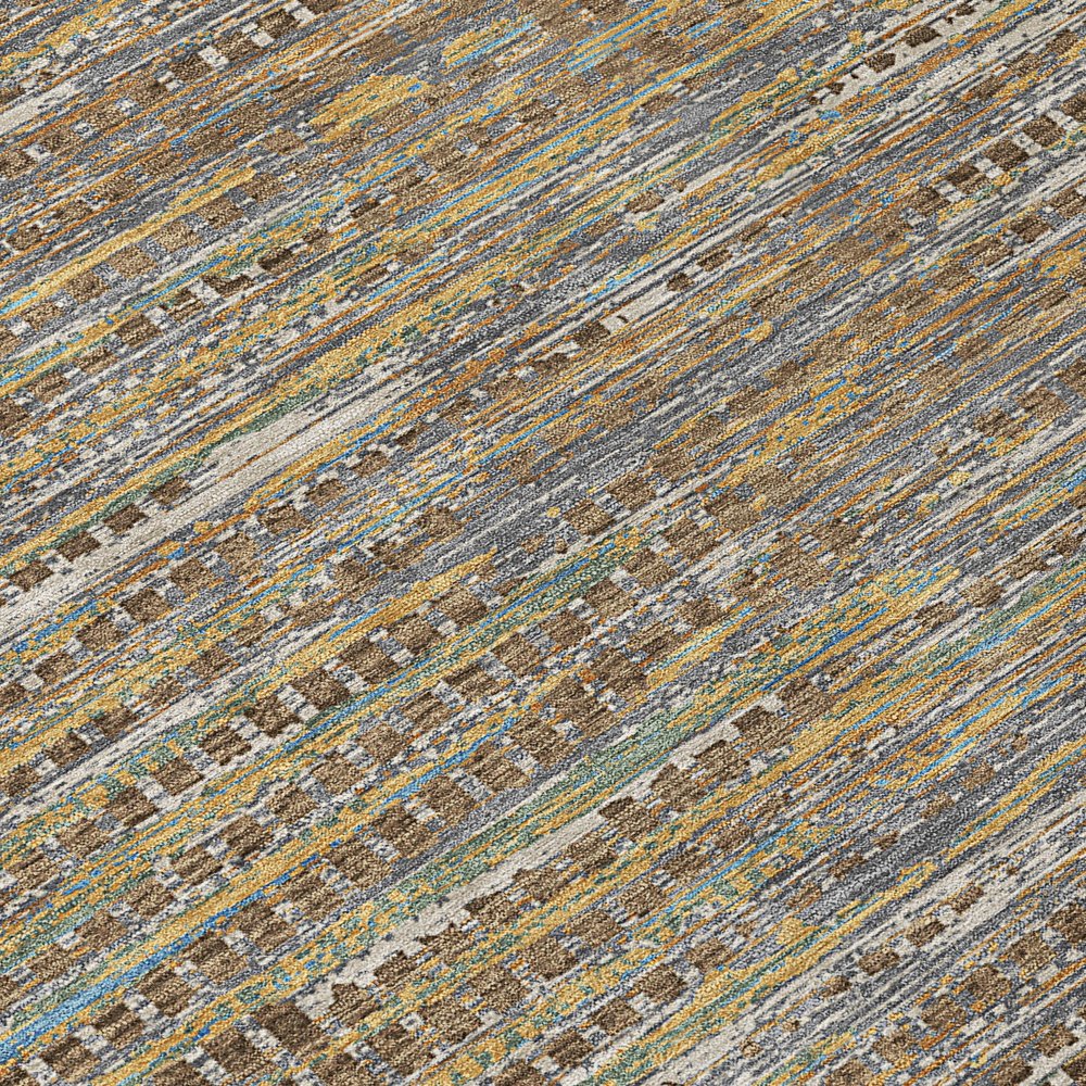 3' X 5' Brown And Taupe Abstract Washable Indoor Outdoor Area Rug HomeRoots