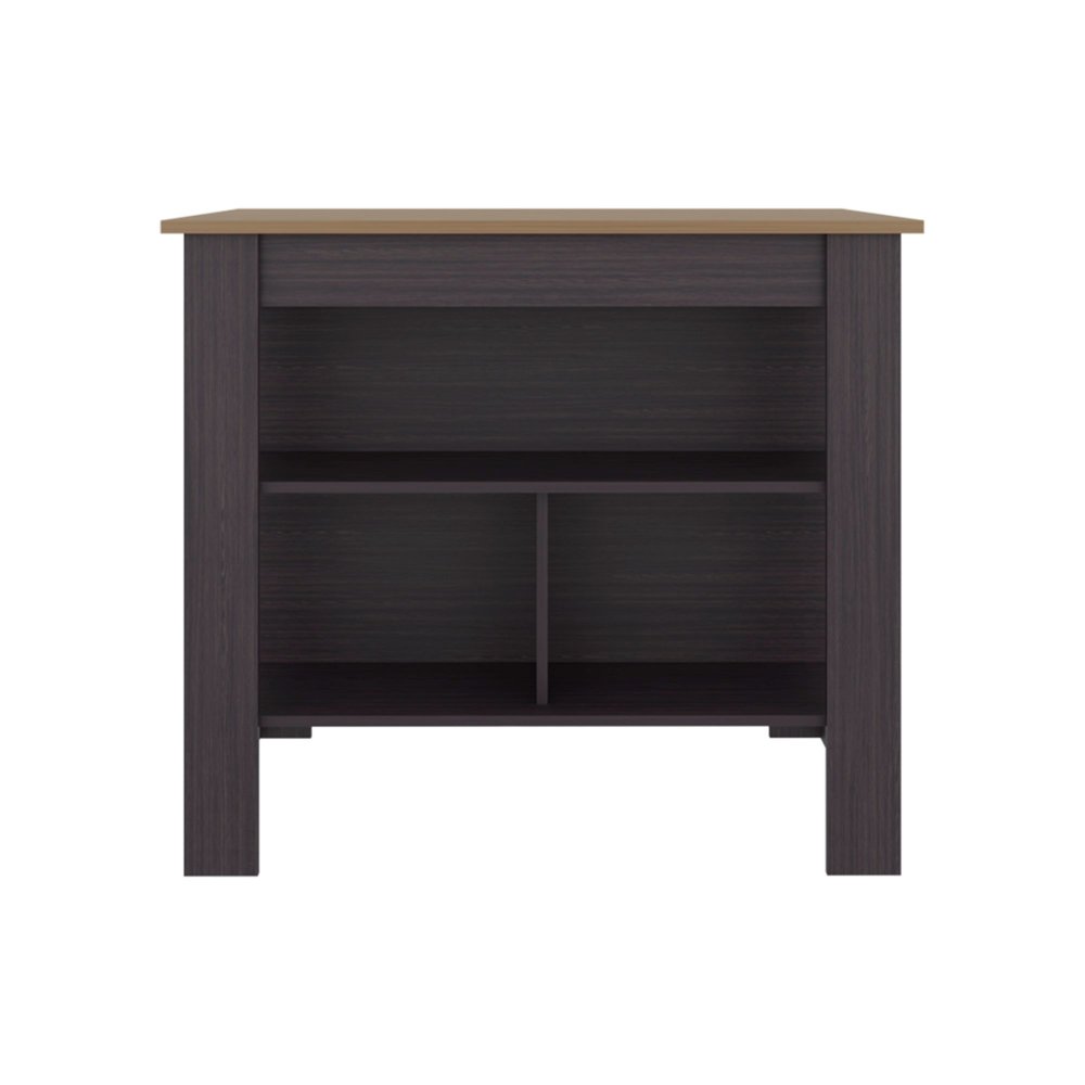 28" Brown Wood Kitchen Island — view 2