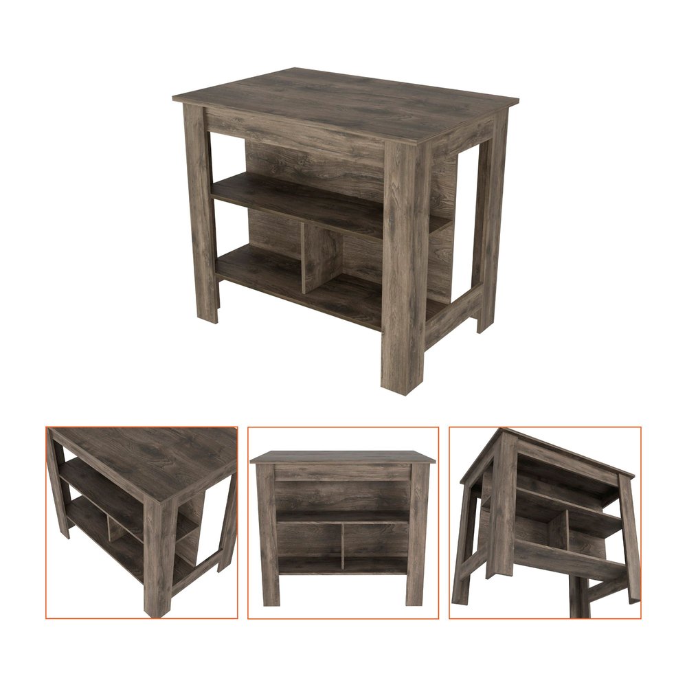 28" Brown Wood Kitchen Island HomeRoots