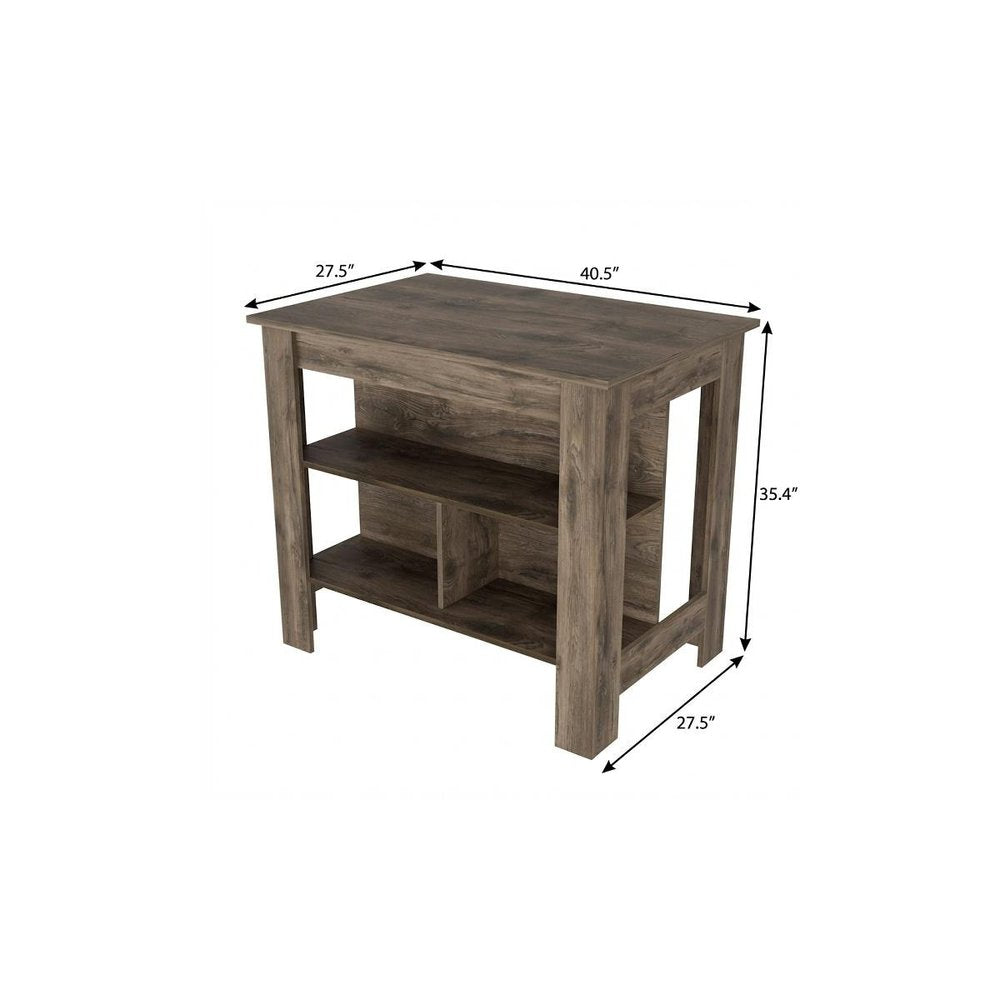 28" Brown Wood Kitchen Island HomeRoots