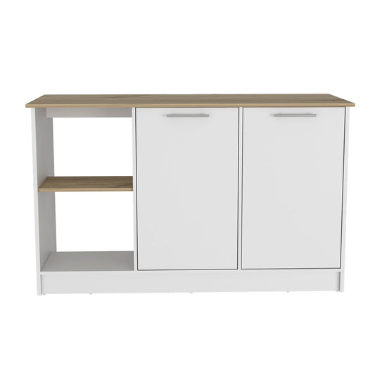 25" White Wood Kitchen Island