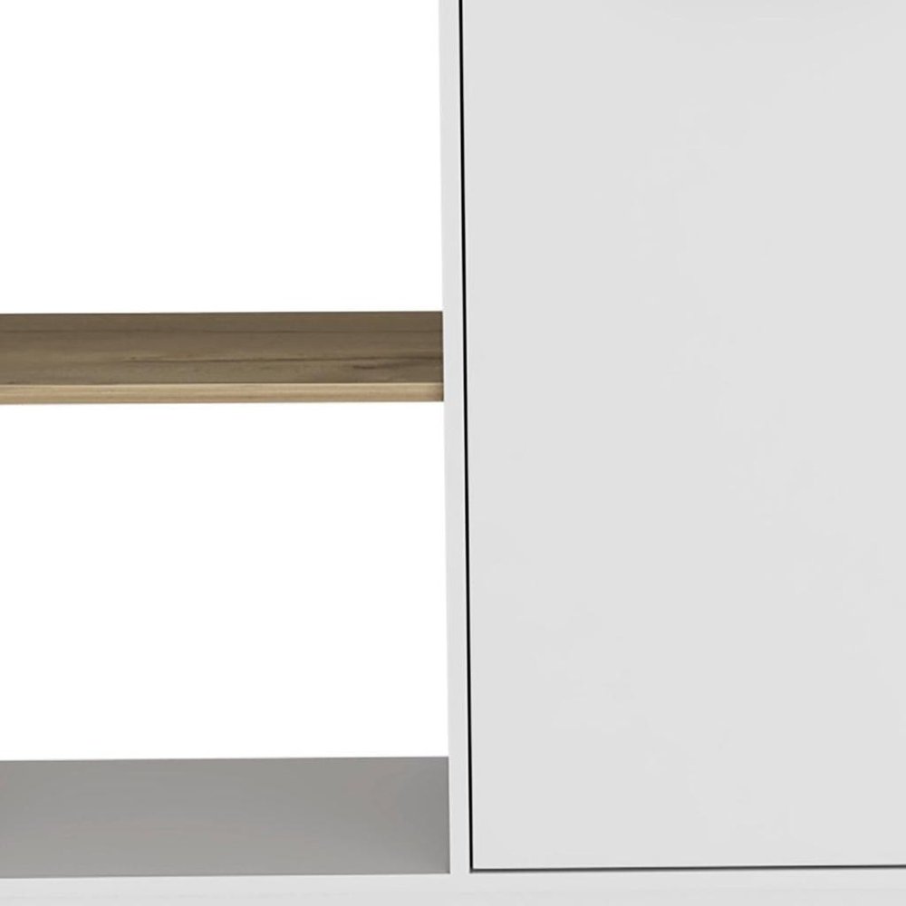25" White Wood Kitchen Island — view 2