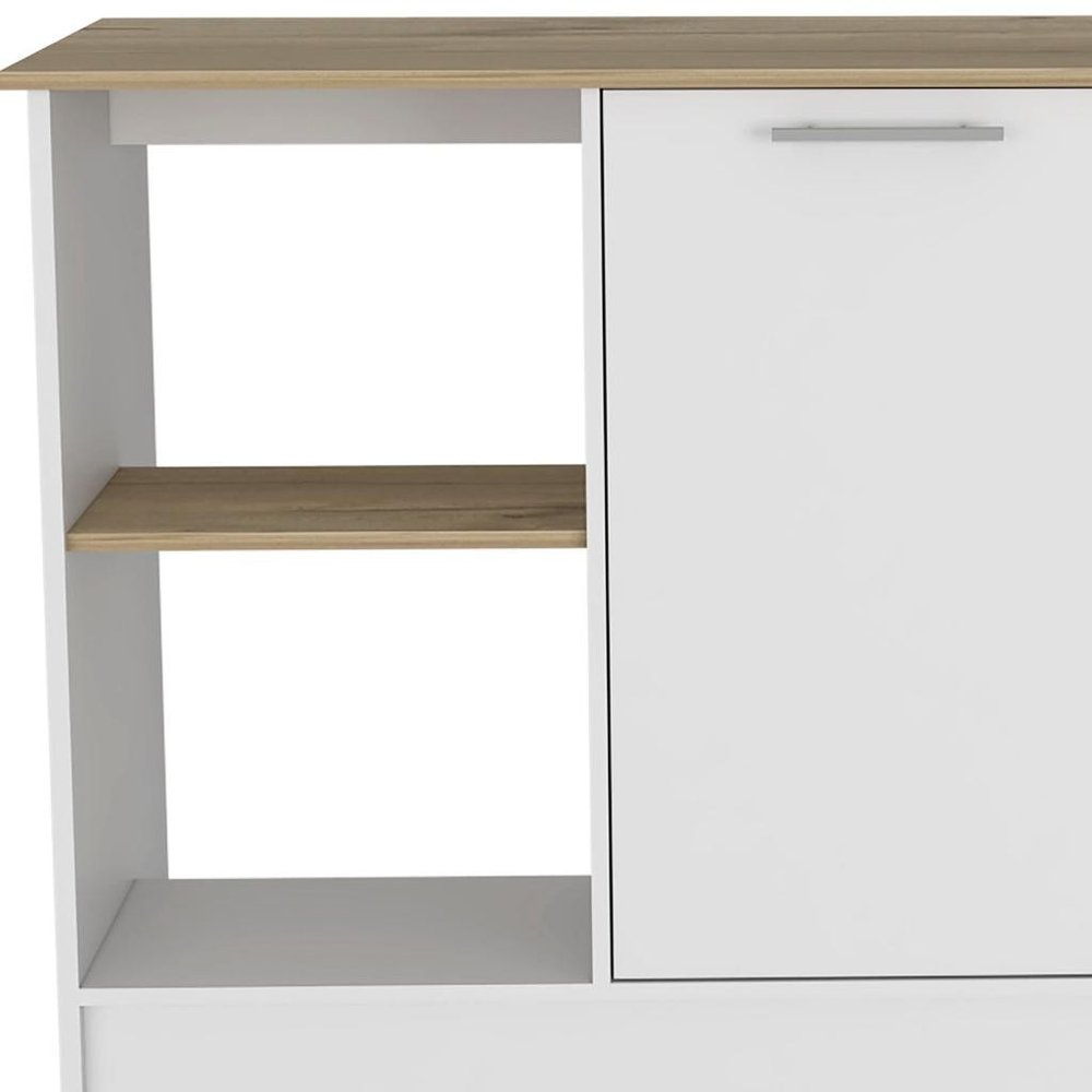 25" White Wood Kitchen Island HomeRoots
