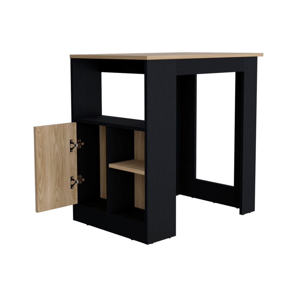 23" Black Wood Kitchen Island HomeRoots