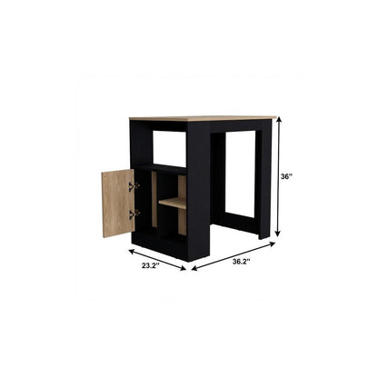 23" Black Wood Kitchen Island HomeRoots