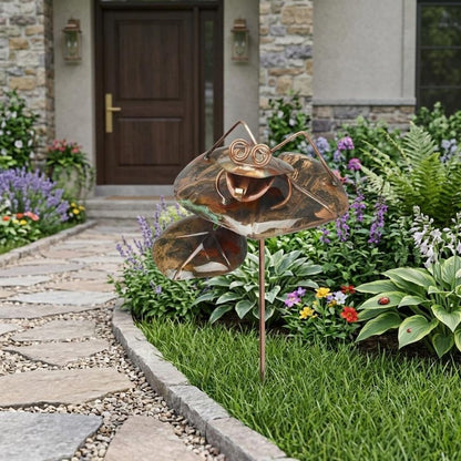 5" Copper Frog Garden Stake