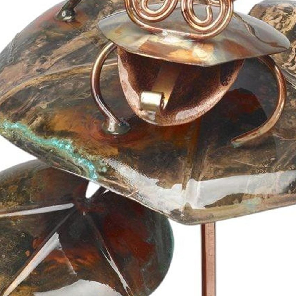 5" Copper Frog Garden Stake — view 5