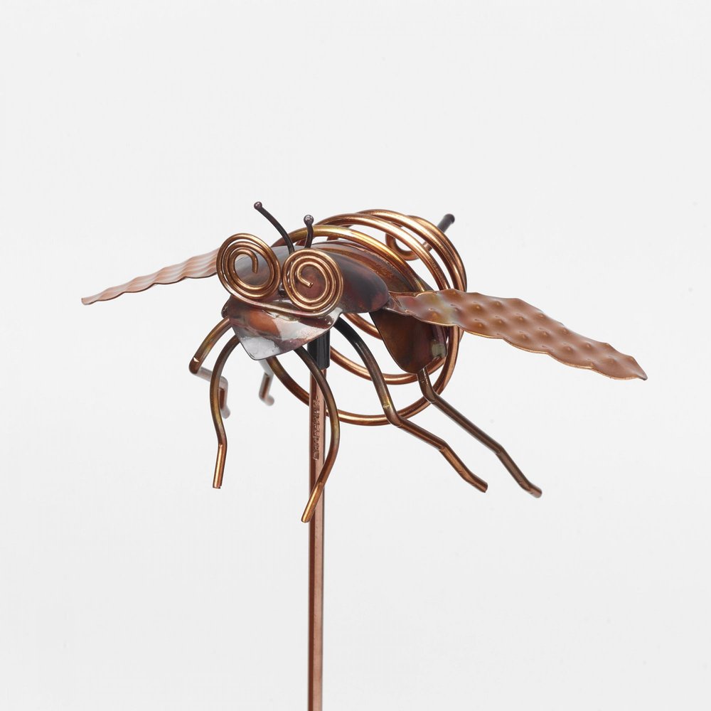 3" Copper Insect Garden Stake — view 2