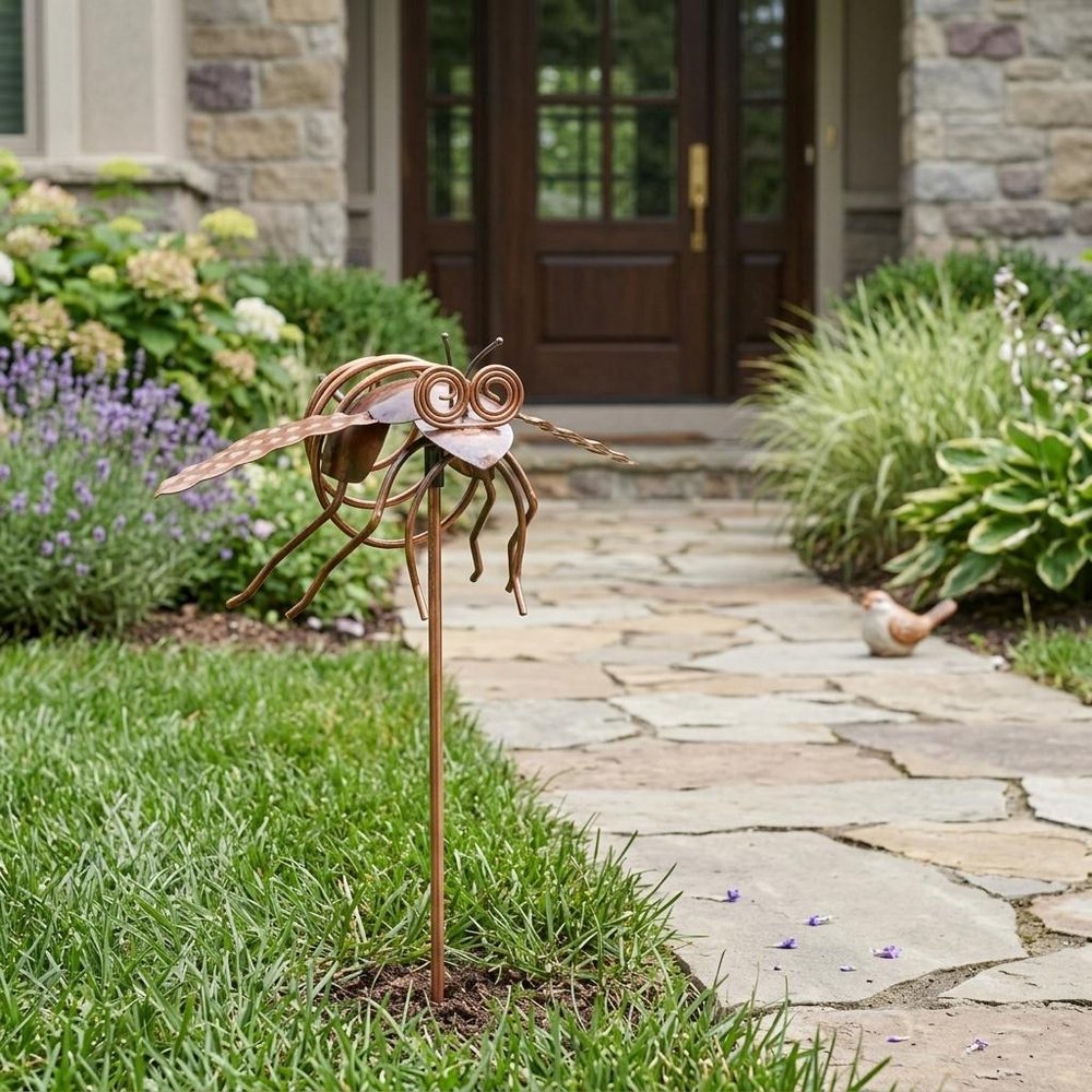 3" Copper Insect Garden Stake — view 9