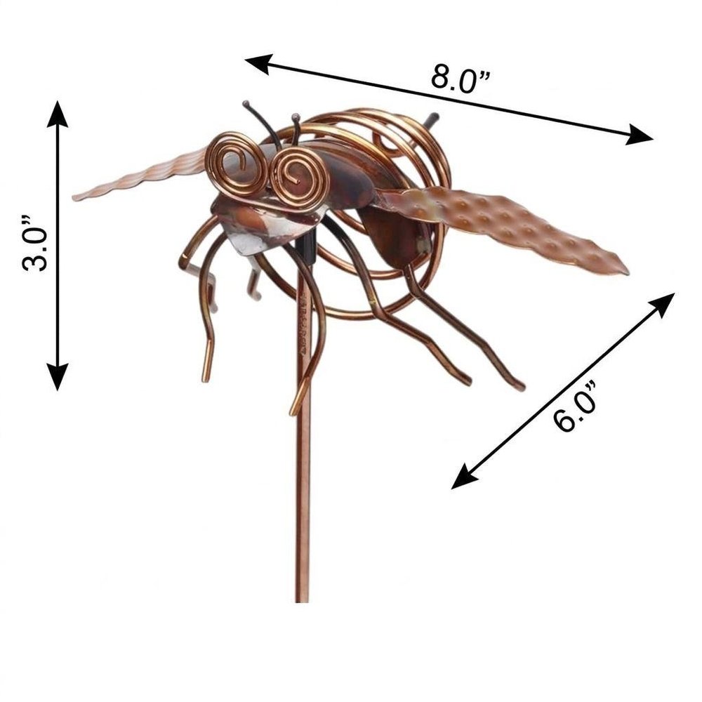 3" Copper Insect Garden Stake — view 7