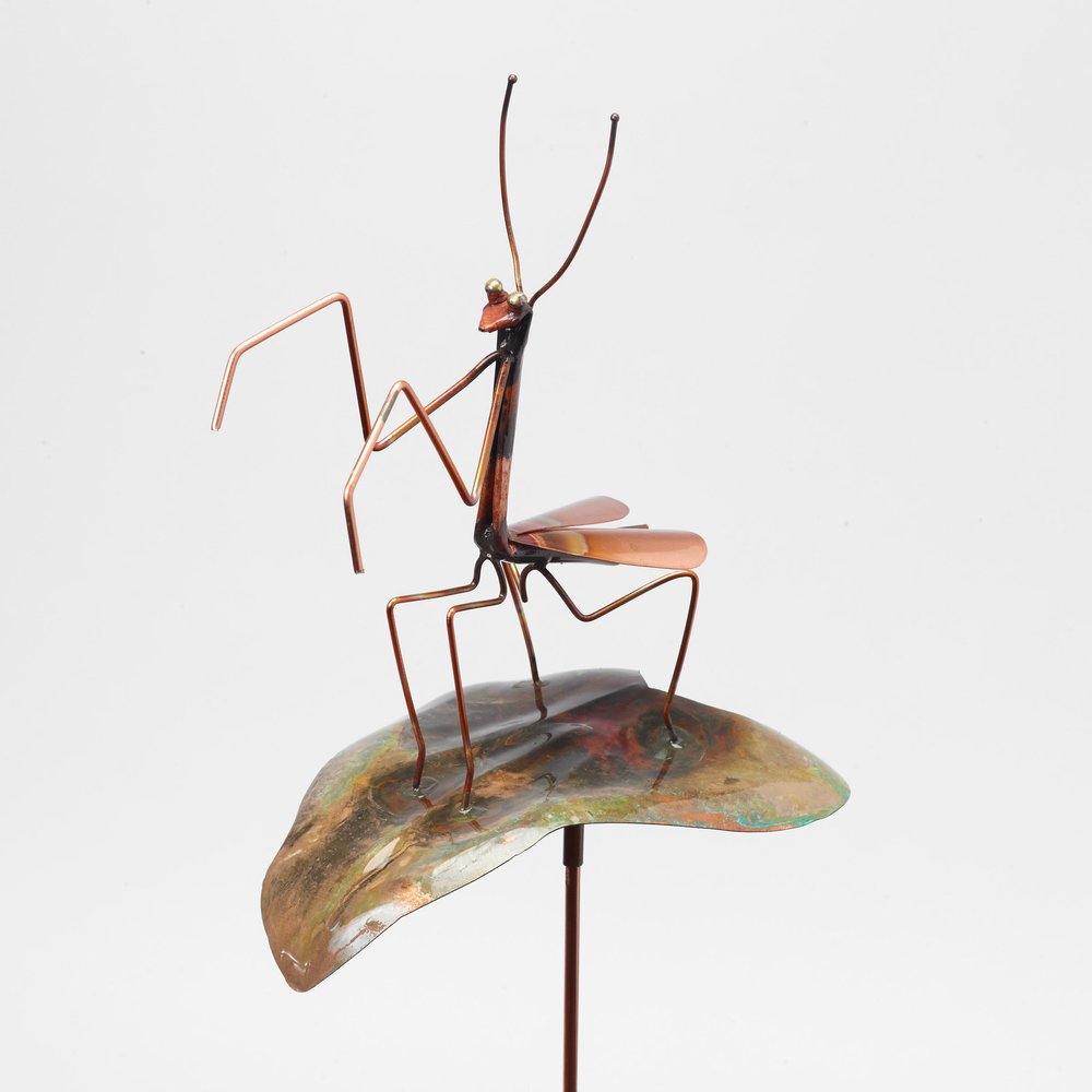 9" Copper Insect Garden Stake — view 1