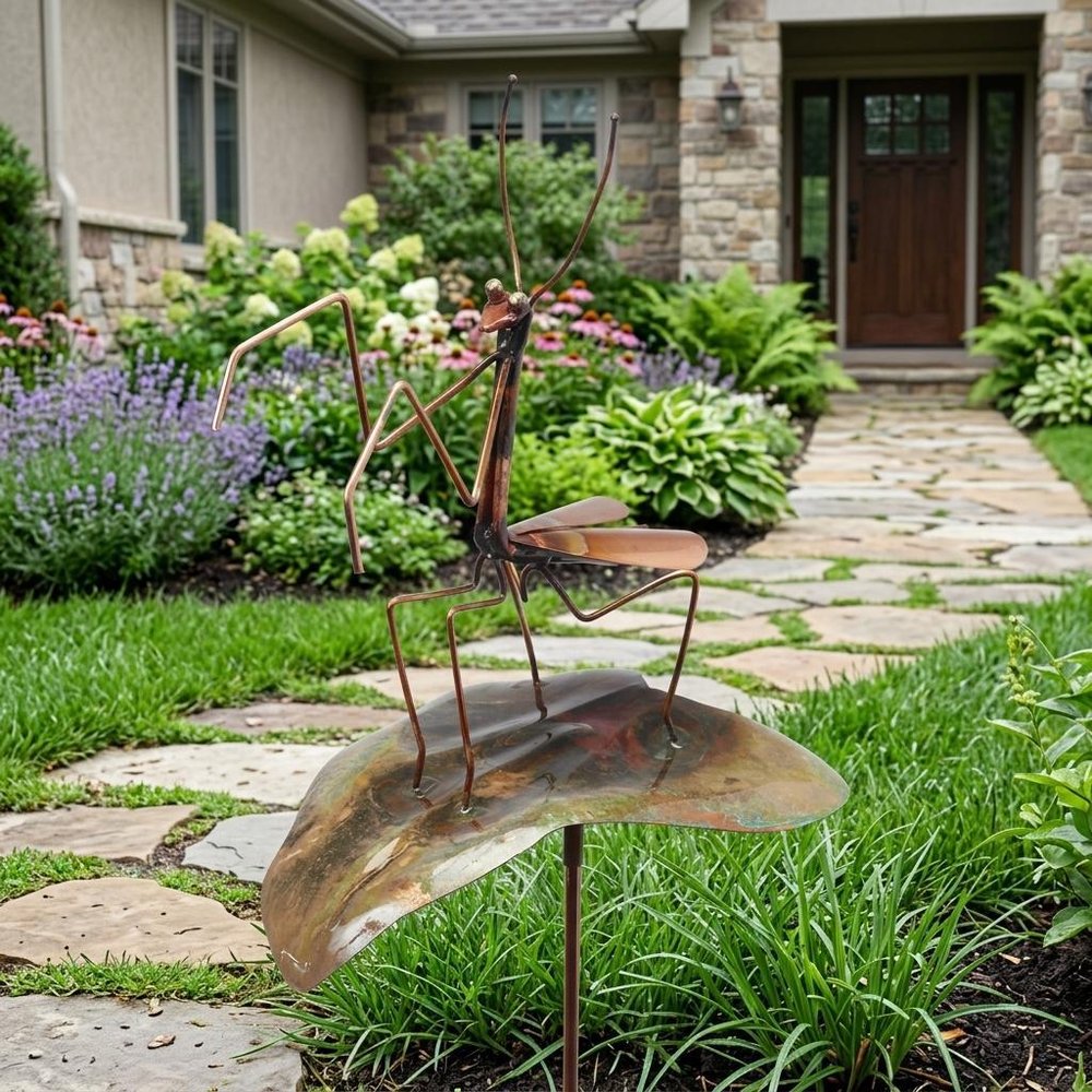 9" Copper Insect Garden Stake — view 2