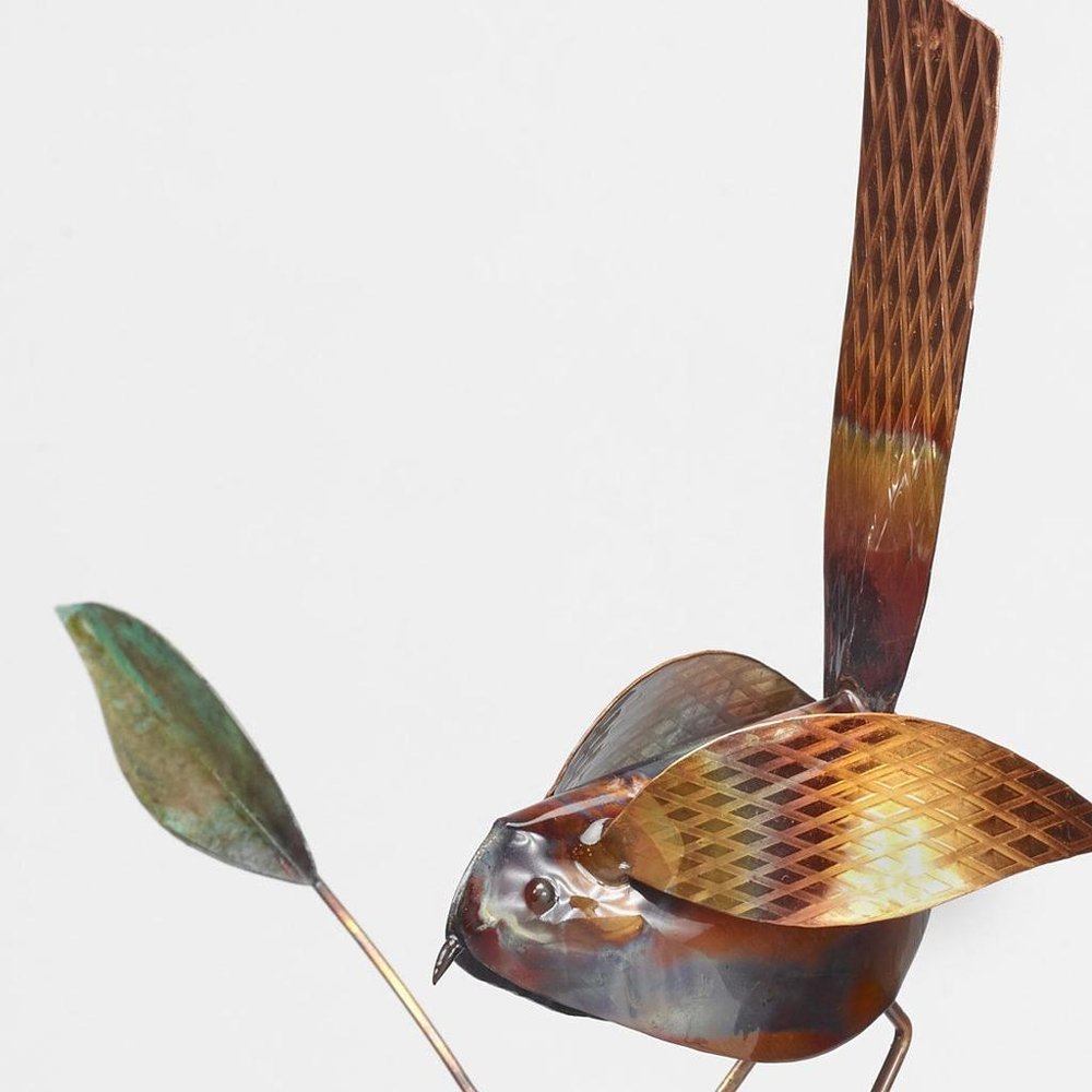 10" Copper  Birds Garden Stake — view 8