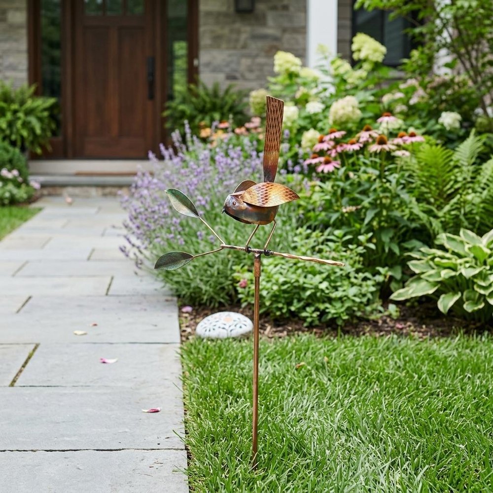 10" Copper  Birds Garden Stake — view 7