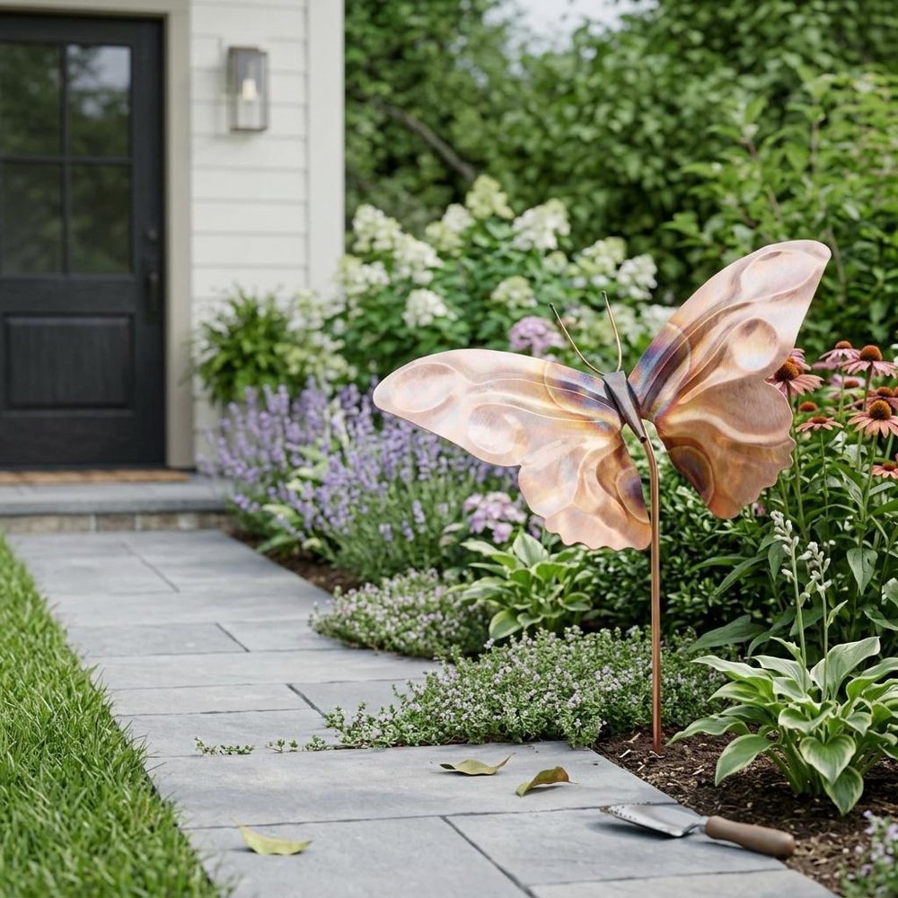 7" Copper Insect Garden Stake — view 2